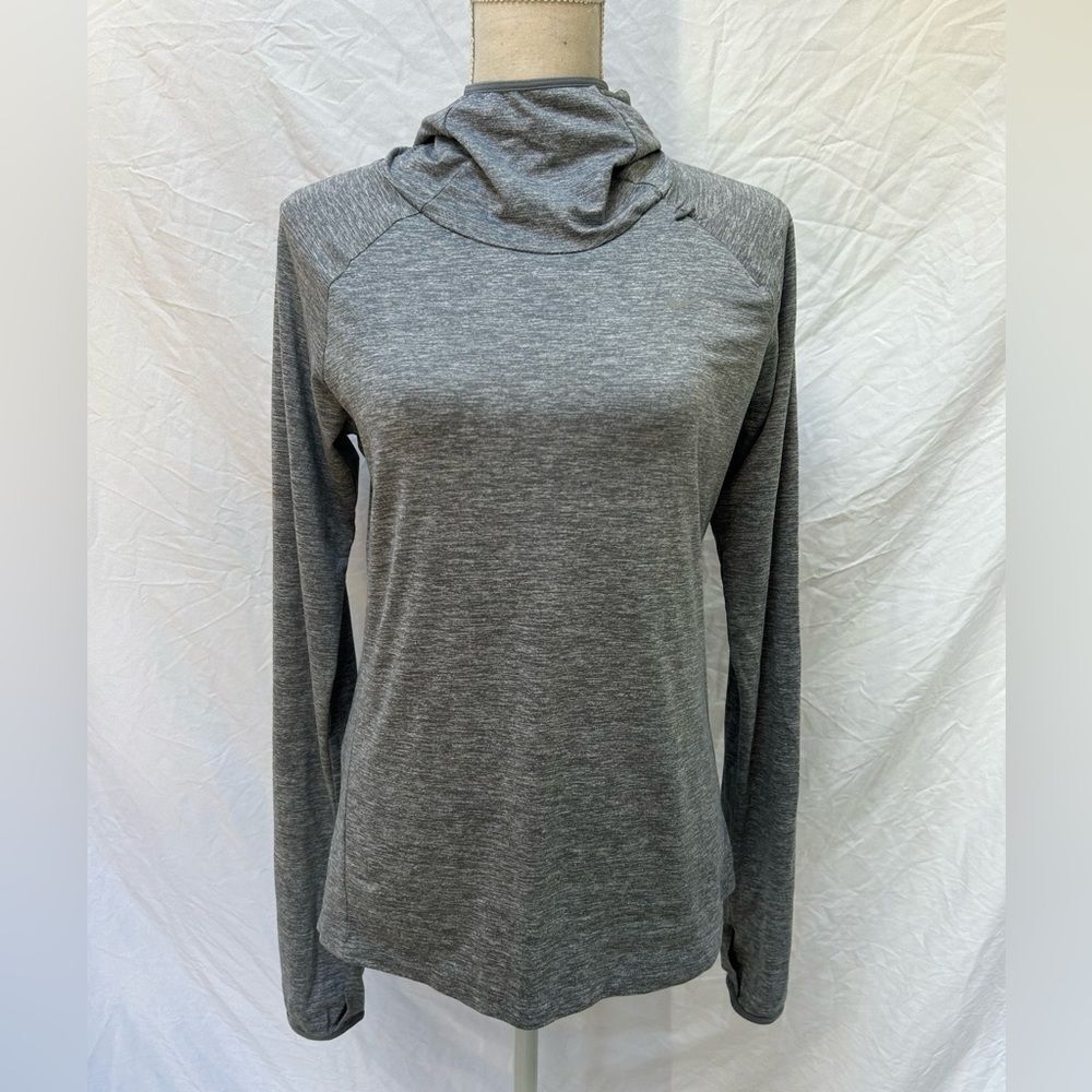 Nike Women's Dri-fit Element Cowl Neck Long Sleeve Running Hoodie Gray Small